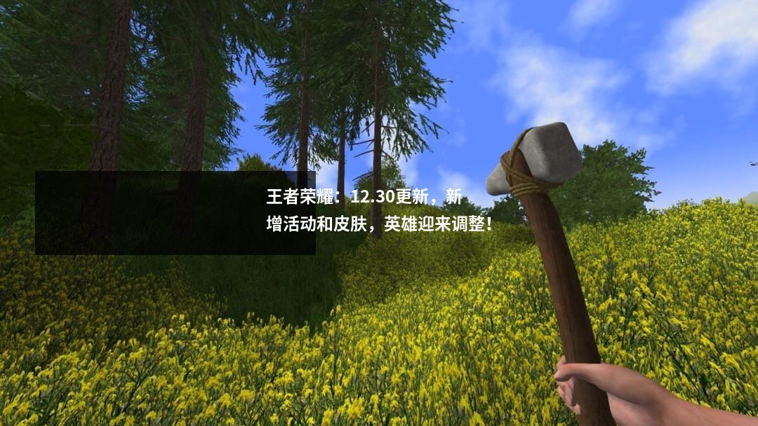 王者荣耀:12.30更新,新增活动和皮肤,英雄迎来调整!