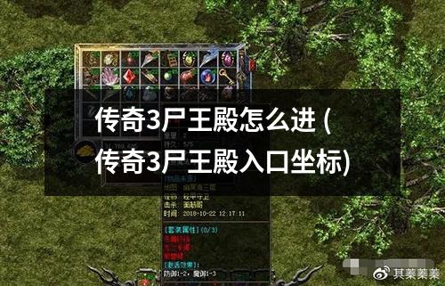 传奇3尸王殿怎么进 (传奇3尸王殿入口坐标)